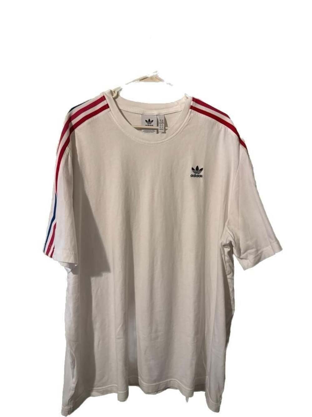 Adidas Originals Adicolor 3D Trefoil T-Shirt White Red Blue